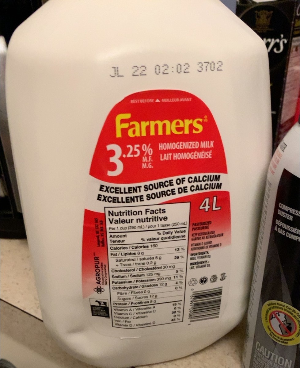 3.25% Homogenized Milk